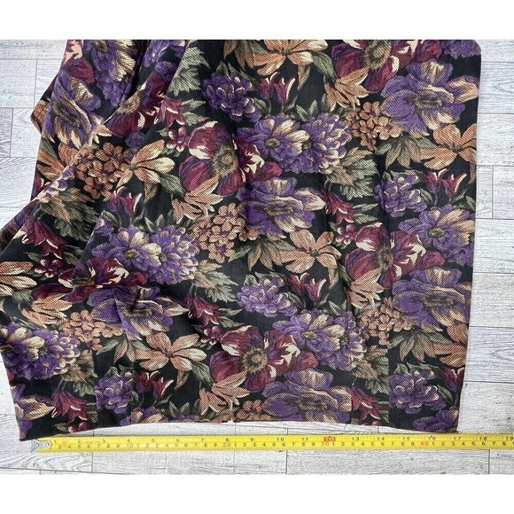 Briggs NY Floral Dark Red Purple Maxi Skirt 16 90s Whimsigoth Fairy Grunge Soft - Picture 7 of 11